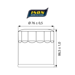 ISON 171B PREMIUM motocyklowy filtr oleju HF171B w sklepie motocyklowym MOTORUS.PL